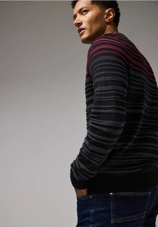 Street One Pullover mit Strukturstreifen Blitzangebot