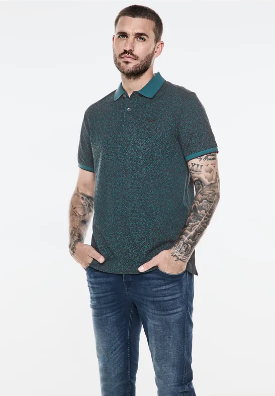 Street One Piquée Poloshirt mit Print Schlussverkauf