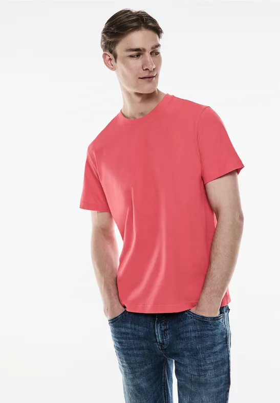 Street One Basic T-Shirt in Unifarbe Heißer Verkauf