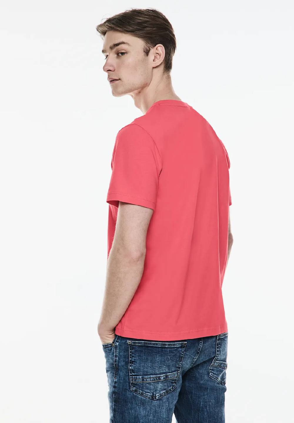 Street One Basic T-Shirt in Unifarbe Heißer Verkauf