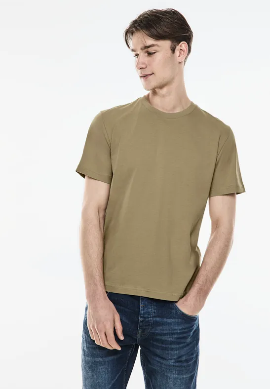 Street One Basic T-Shirt in Unifarbe Top Angebot