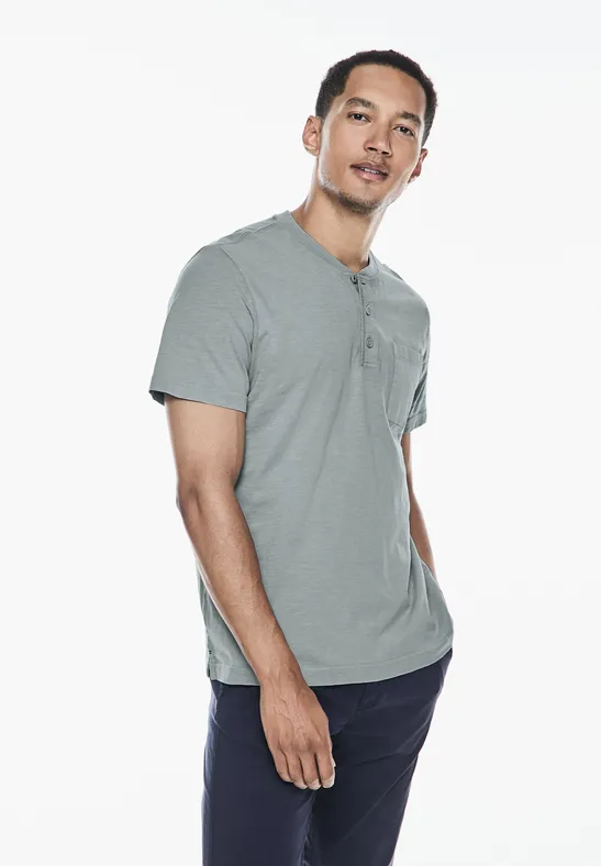 Street One Garment dye Henley Shirt Große Rabatte