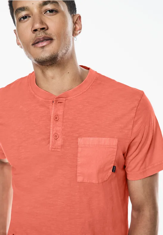 Street One Garment dye Henley Shirt Neuheiten