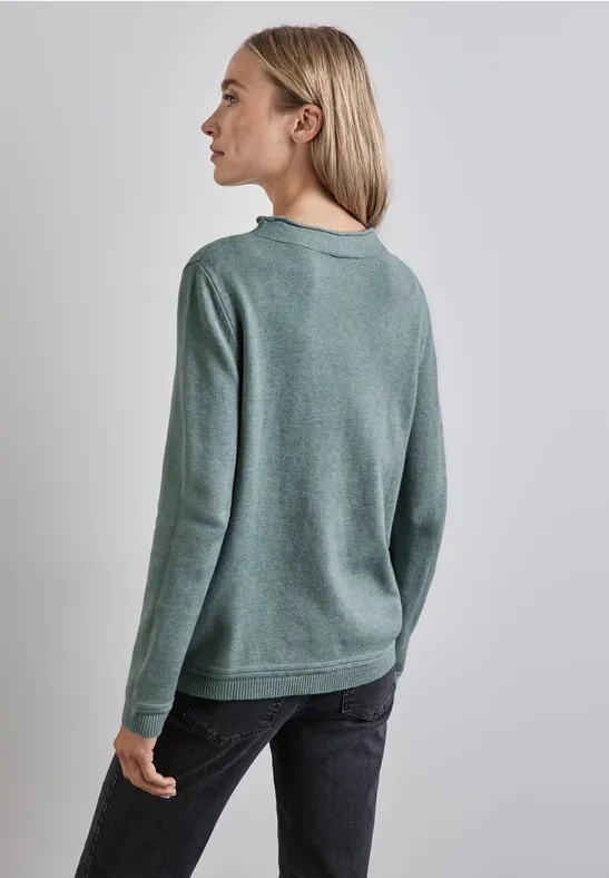 Street One Pullover mit gerolltem Saum VIP-Rabatte