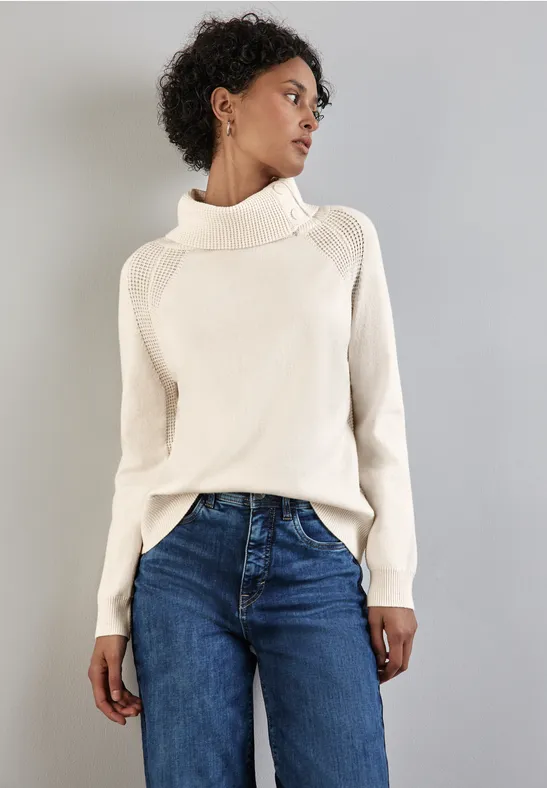 Street One Pullover mit Stehkragen Discount Store für neue Produkte