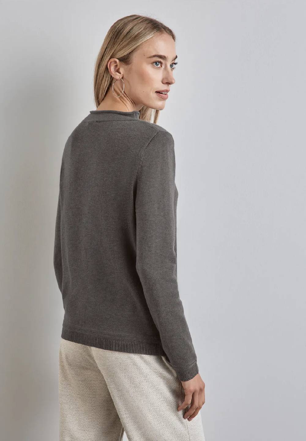 Street One Pullover mit gerolltem Saum Super Rabatt