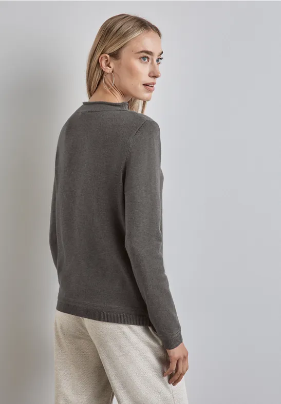 Street One Pullover mit gerolltem Saum Super Rabatt