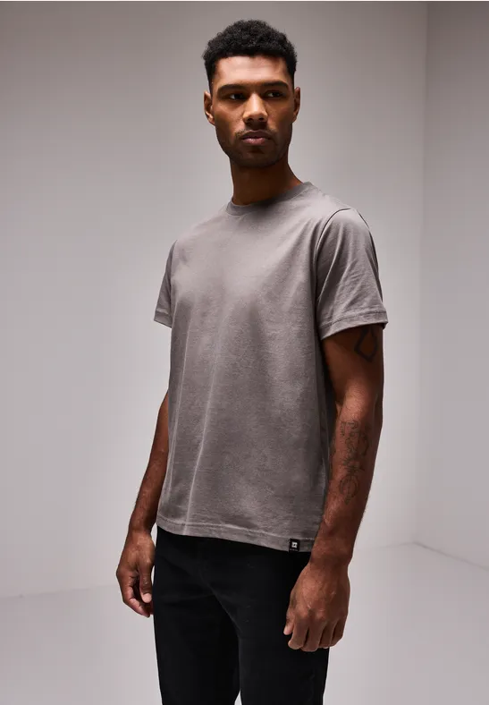Street One Basic T-Shirt in Unifarbe Valentinstagsangebot
