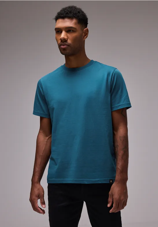 Street One Basic T-Shirt in Unifarbe Jubiläumsangebot
