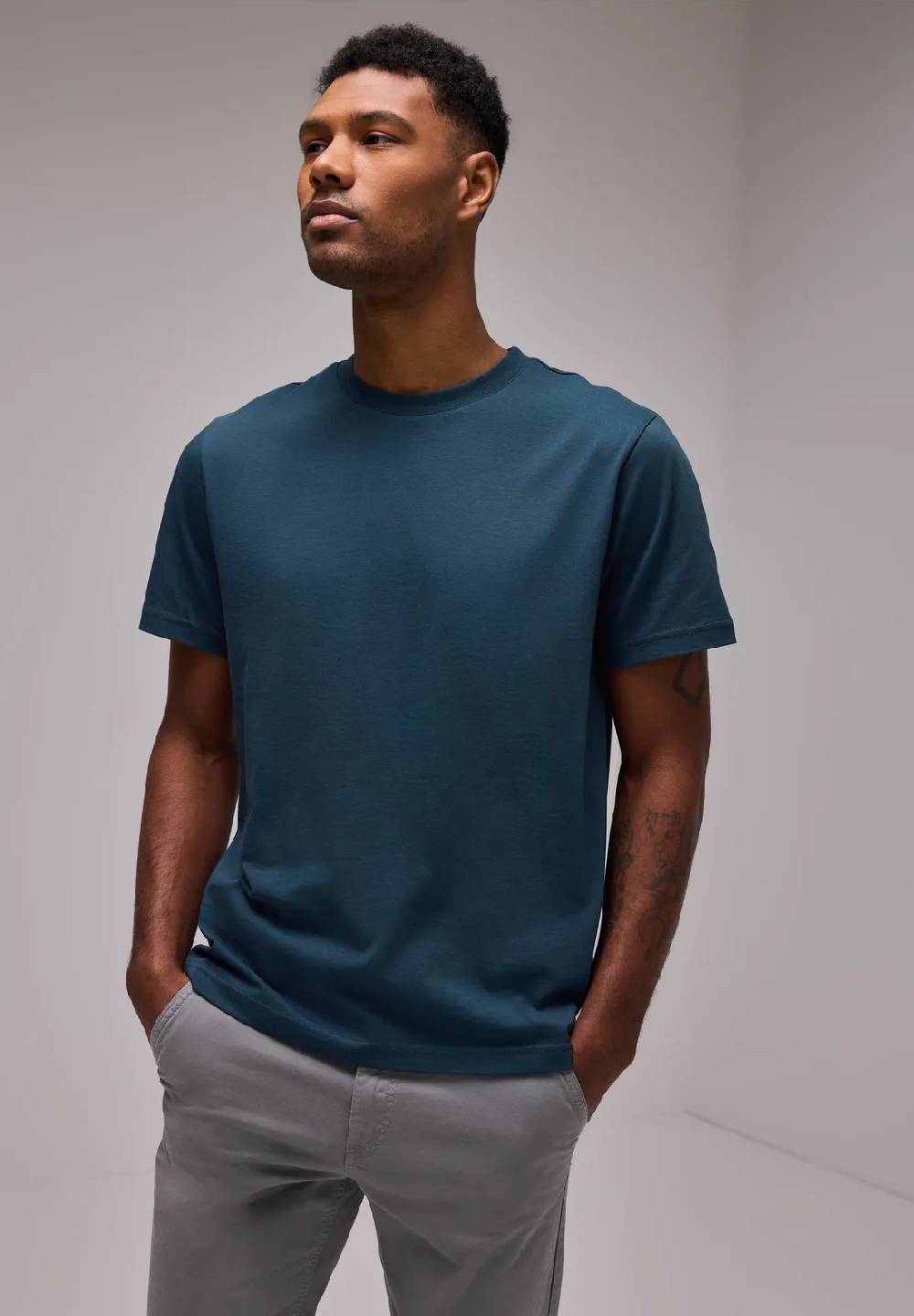 Street One Basic T-Shirt in Unifarbe