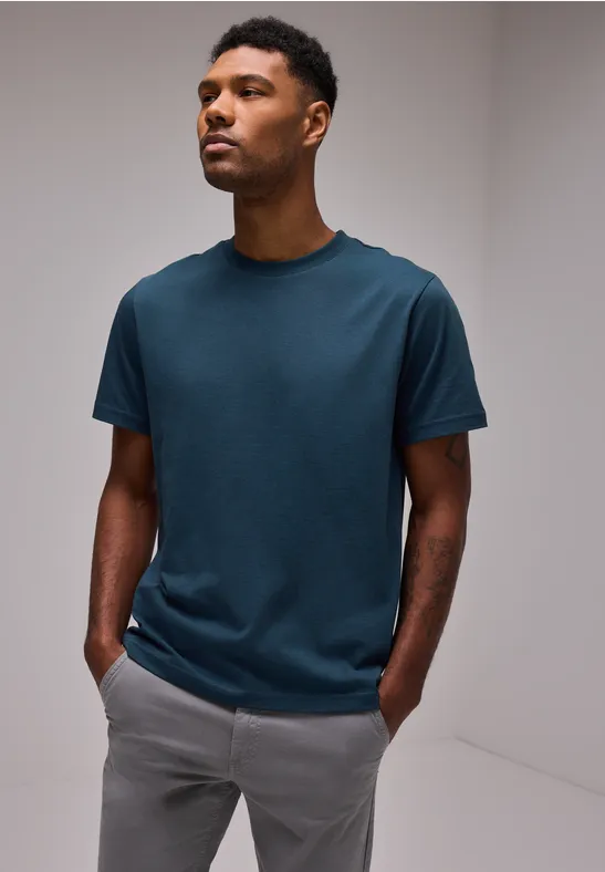 Street One Basic T-Shirt in Unifarbe Tägliche Deals