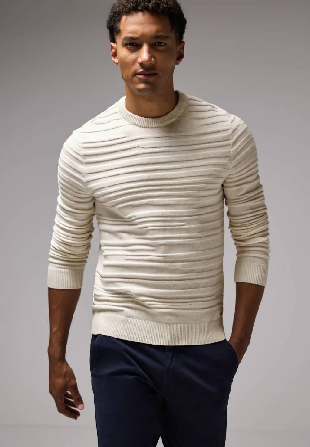Street One Pullover mit Strukturstreifen