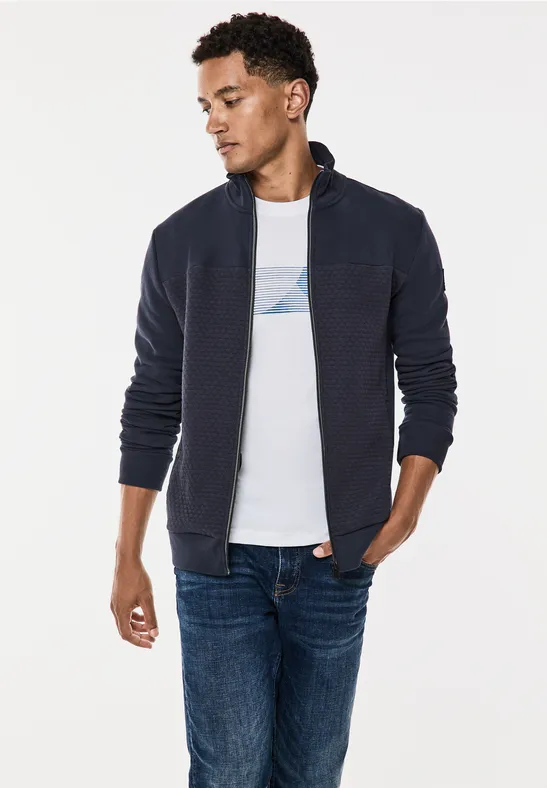 Street One Sweatjacke mit Materialmix Zeitlich begrenztes Angebot