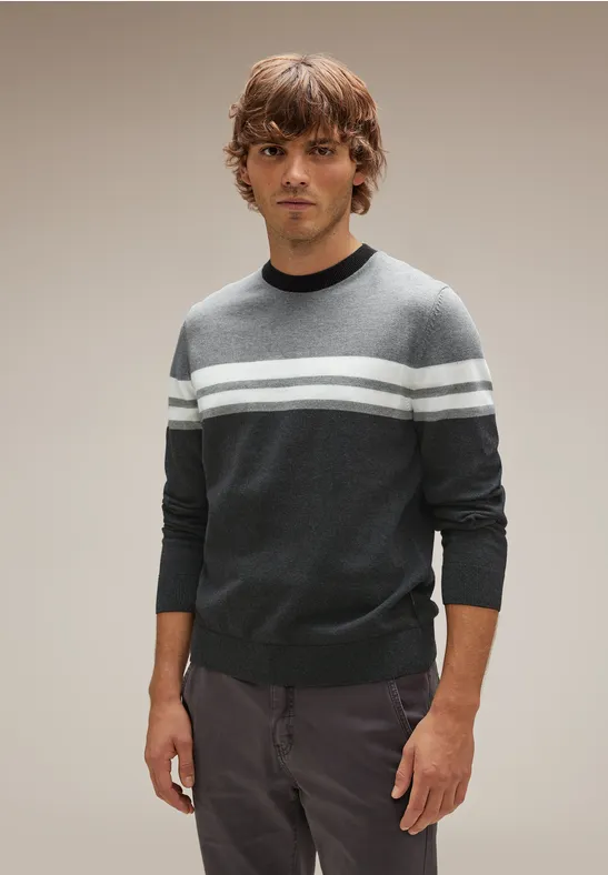 Street One Gestreifter Strickpullover Tiefpreis