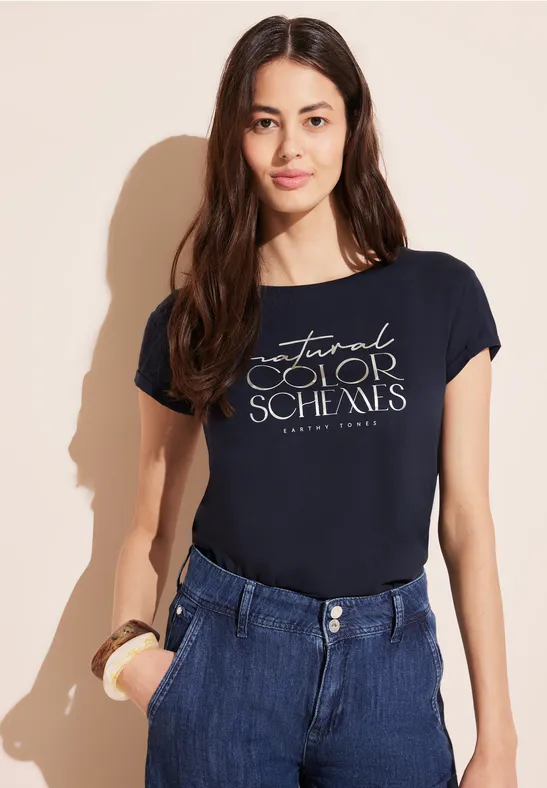 Street One T-Shirt mit Wording Vierteljährliche Förderung