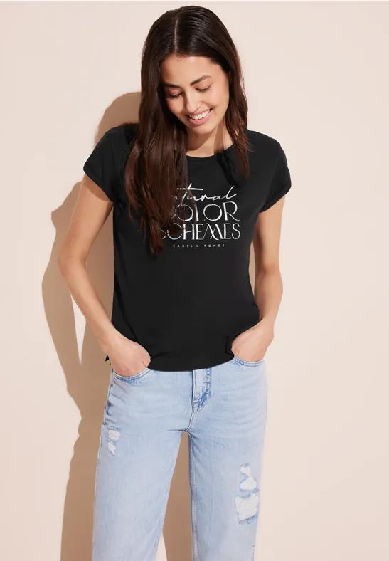 Street One T-Shirt mit Wording Bis zu 55% Rabatt