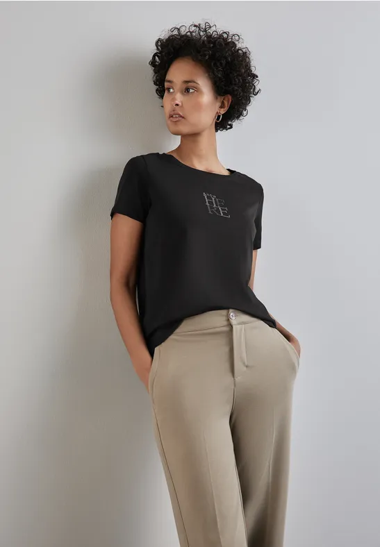 Street One T-Shirt mit Wording 50% Rabatt mit kostenlosem Versand