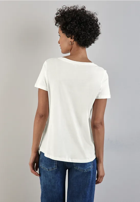 Street One T-Shirt mit Wording Clearance-Verkauf