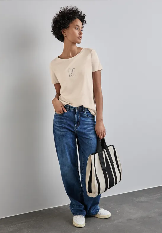 Street One T-Shirt mit Wording Kostenloser Versand international