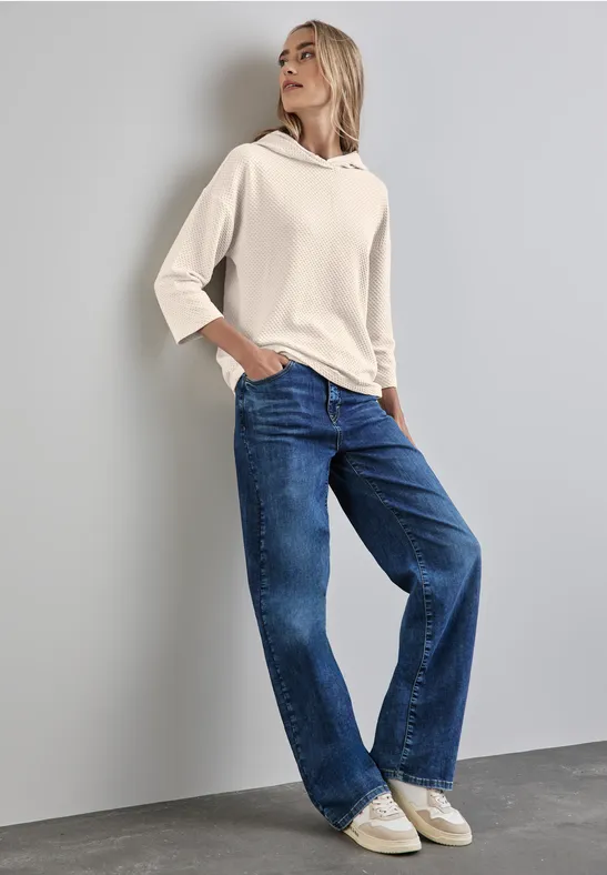 Street One Strukturshirt mit Kapuze 50% Rabatt für begrenzte Zeit