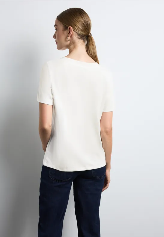 Street One T-Shirt mit V-Ausschnitt Hotsell