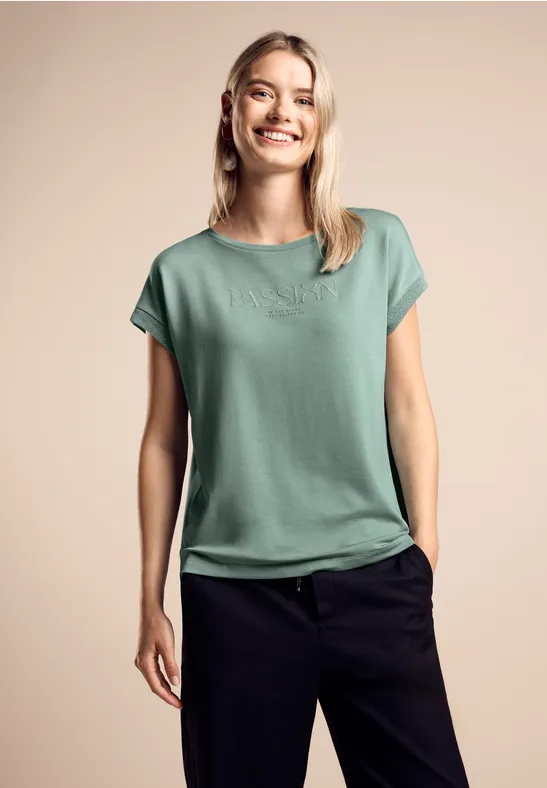 Street One T-Shirt mit Wording Fabrikpreis