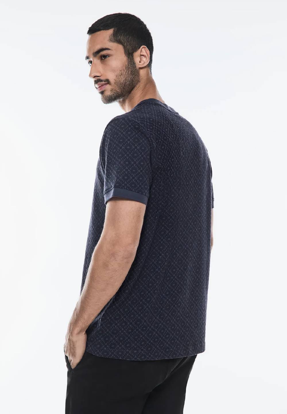 Street One Gemustertes Henley T-Shirt Kauf eins, bekomm eins gratis