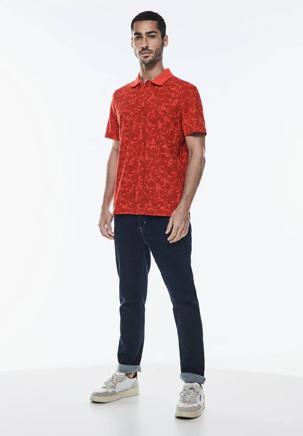 Street One Piquée Print Poloshirt