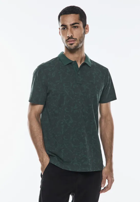 Street One Piquée Print Poloshirt Vierteljährliche Förderung