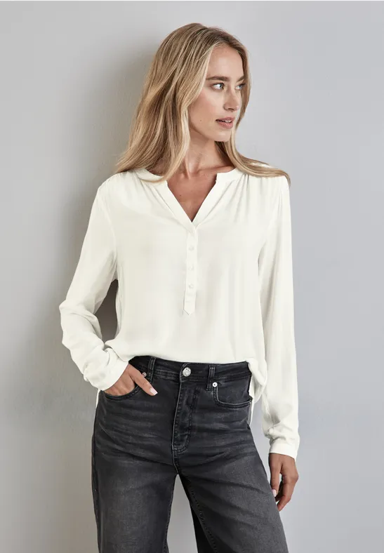 Street One Basic Bluse in Unifarbe Hotsell