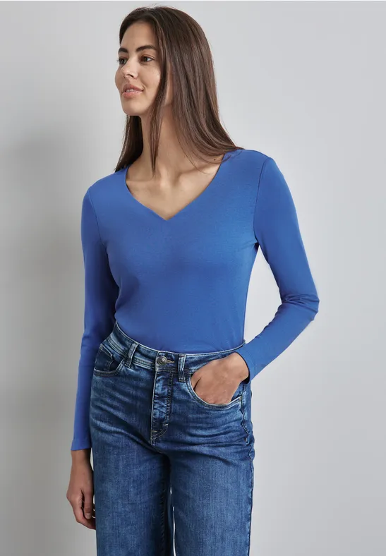 Street One Shirt mit Herzausschnitt Riesige Rabatte