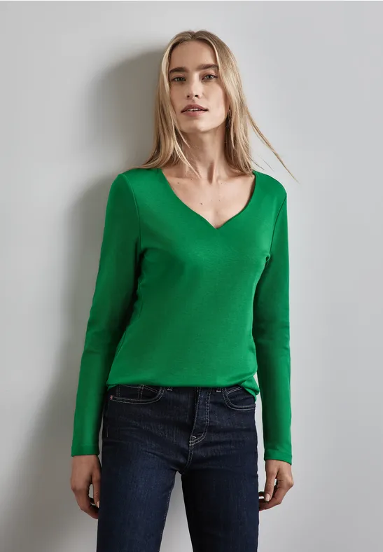 Street One Shirt mit Herzausschnitt Kostenloser Versand international