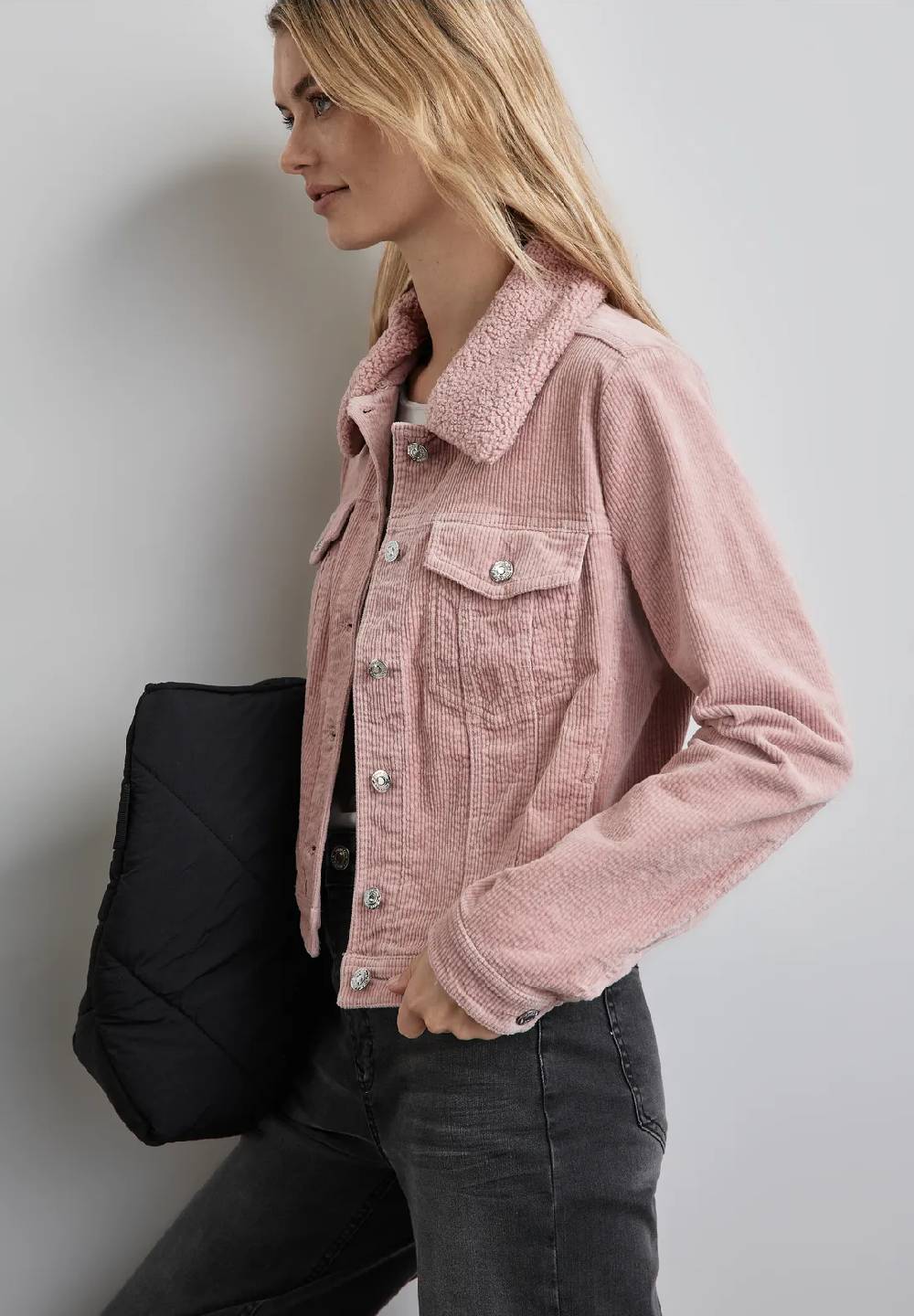 Street One Cord-Jacke mit Teddy-Kragen