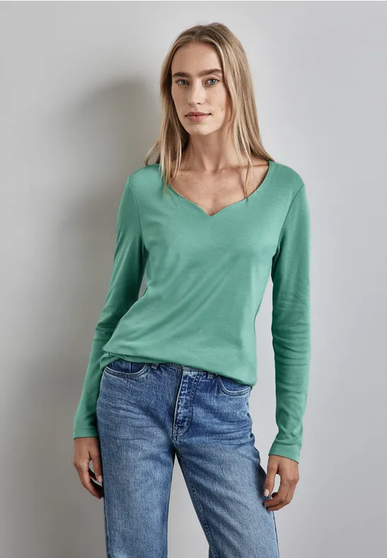 Street One Shirt mit Herzausschnitt zollfrei